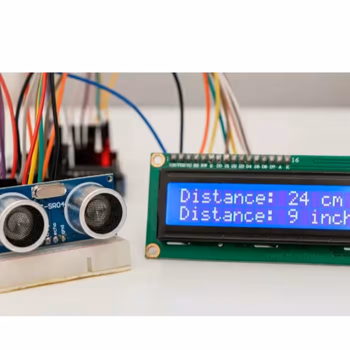 پروژه دانشجویی متر با سنسور التراسونیک با اردوینو