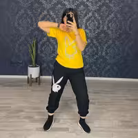 ست تیشرت شلوار  اسلش پنبه