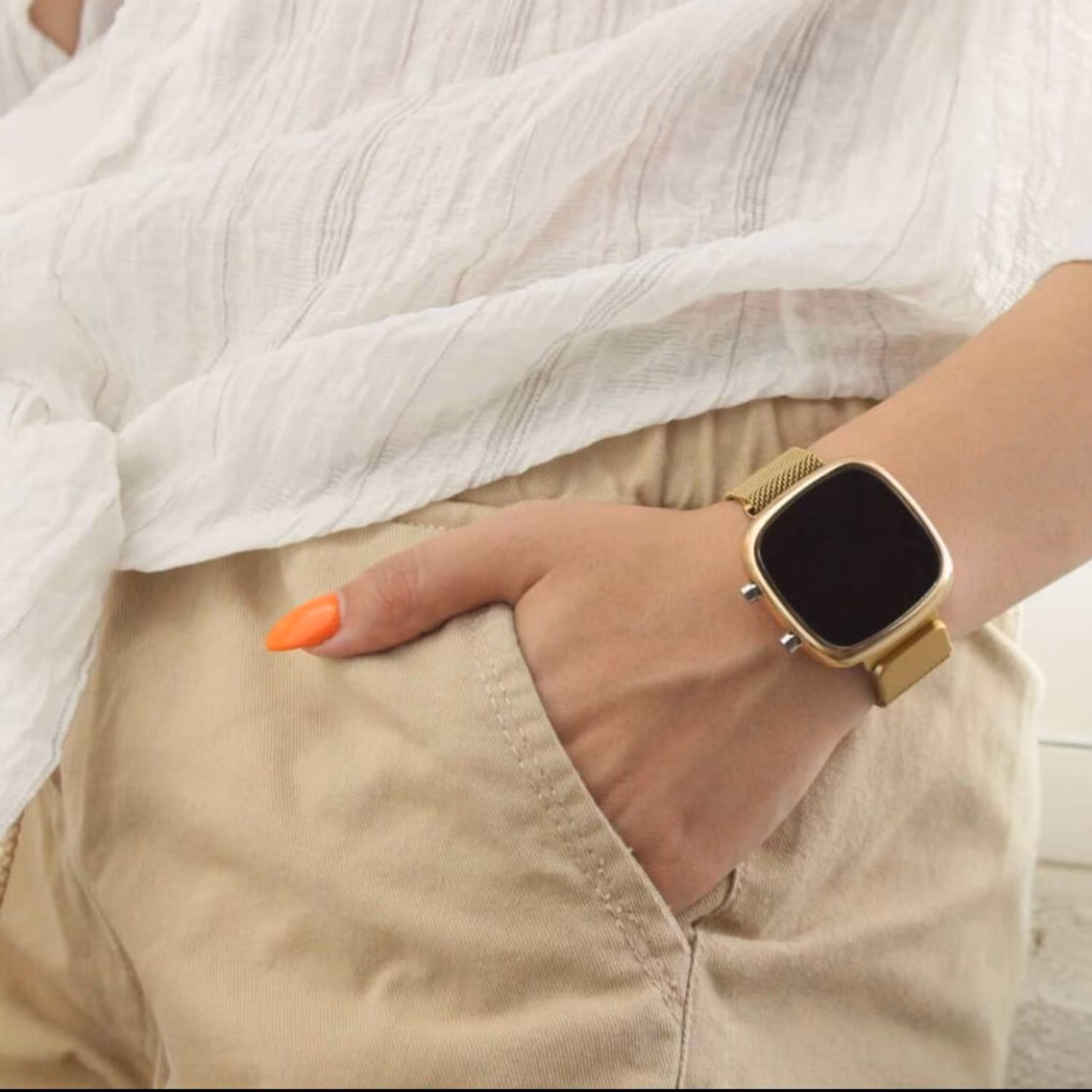 ساعت طرح اپل واچ صفحه مربع 