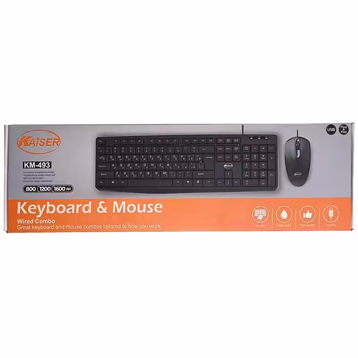 کیبورد و ماوس سیمی کایزر KAISER KM-493