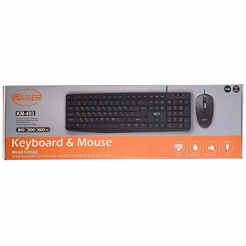 کیبورد و ماوس سیمی کایزر KAISER KM-493