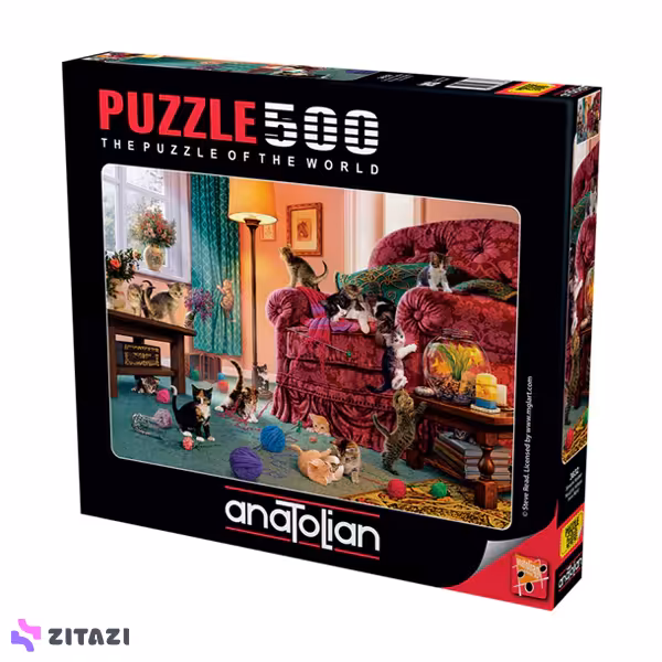 پازل 500 تکه آناتولین مدل Naughty Kittens کد 3632