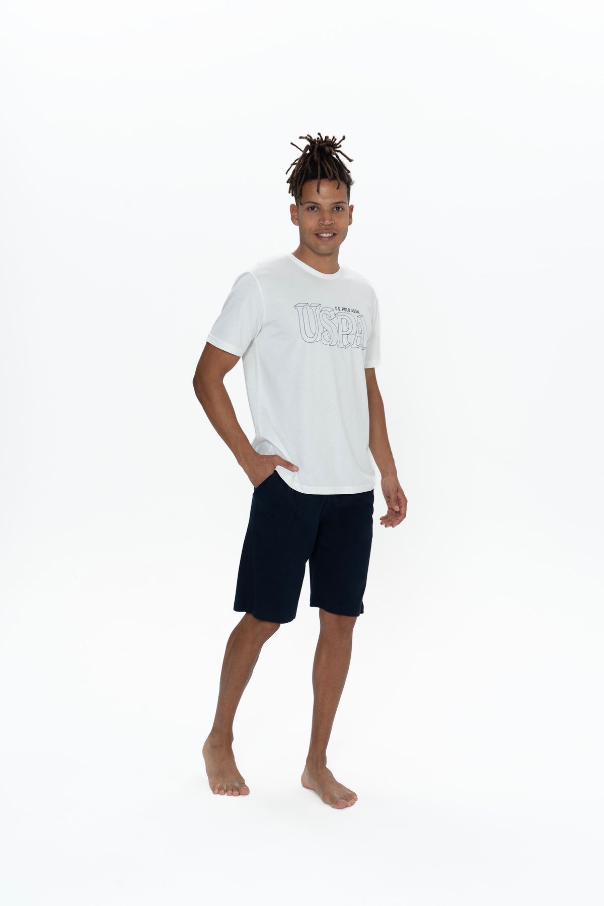 ست پیژامه مردانه USPA 3 &#039;LU YAKA T کفش خواب لباس U.S. Polo Assn.