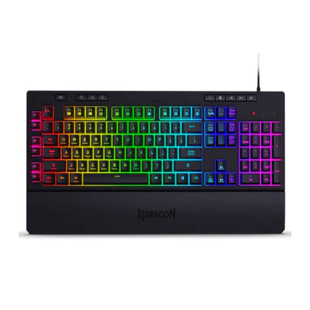 کیبورد گیمینگ ردراگون Redragon K512 Shiva RGB Backlit Membrane Black