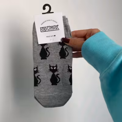 جوراب مچی گربه ای نخ پنبه فری سایز