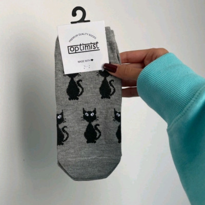 جوراب مچی گربه ای نخ پنبه فری سایز