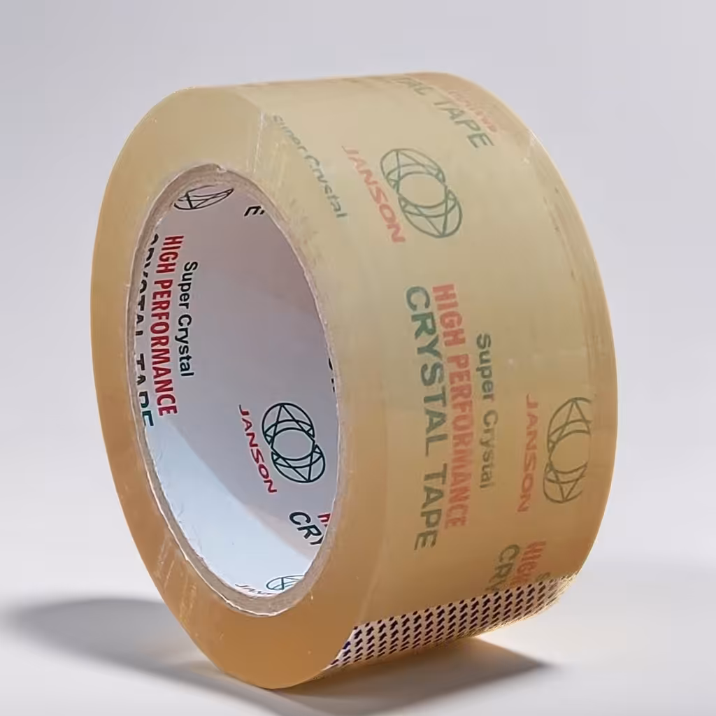 چسب کریستال جانسون 90 یارد 48 میلیمتر 50 میکرون (چسب نواری چسب پهن چسب کارتن)
