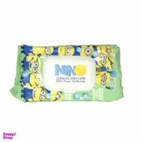دستمال مرطوب نینو (Nino) با عصاره کالاندولا بسته 50 عددی