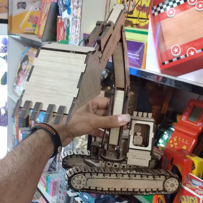 پازل چوبی بیل مکانیکی