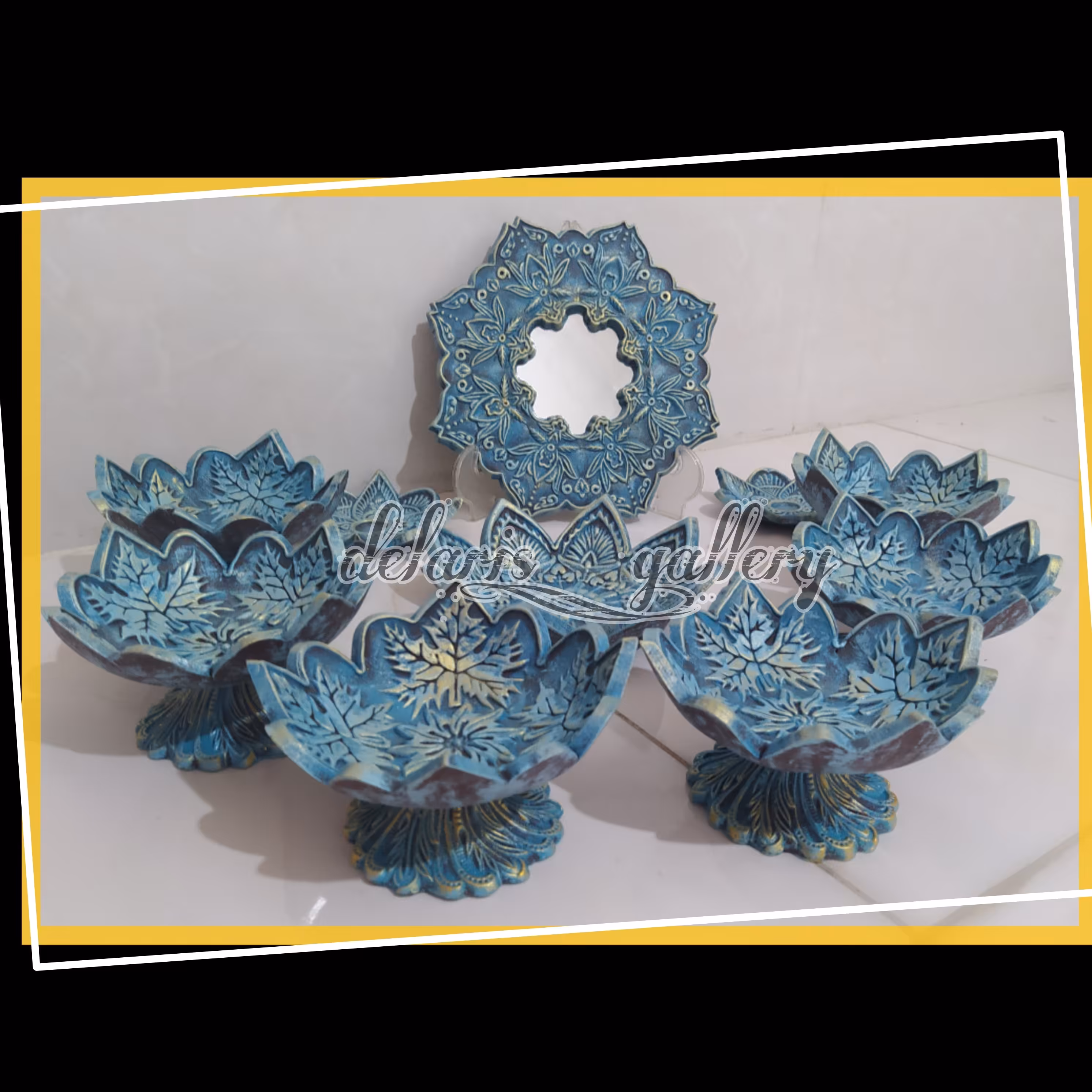 هفت سین منقش طرح برگ 