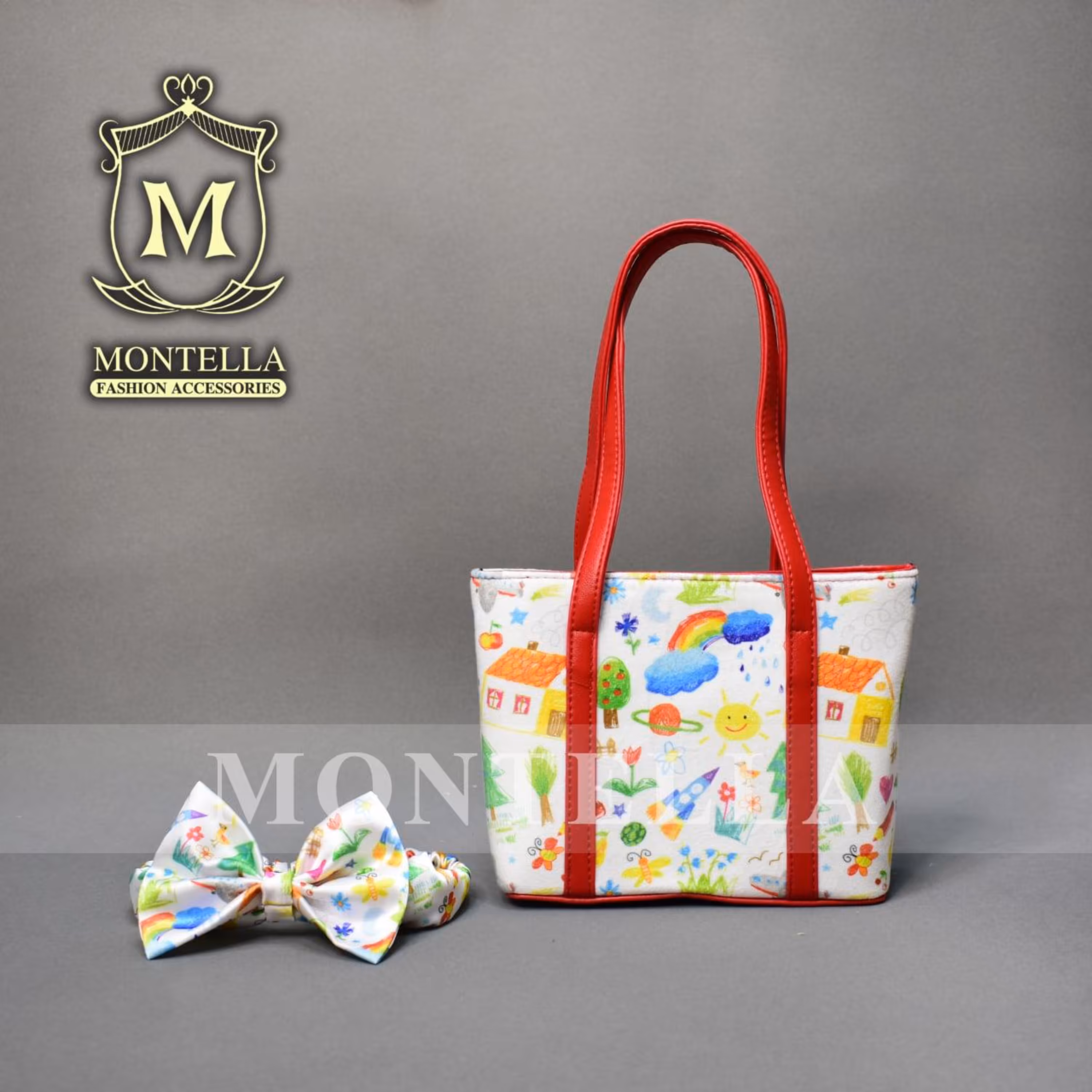 ست کیف و هدبند دخترانه رنگین کمان