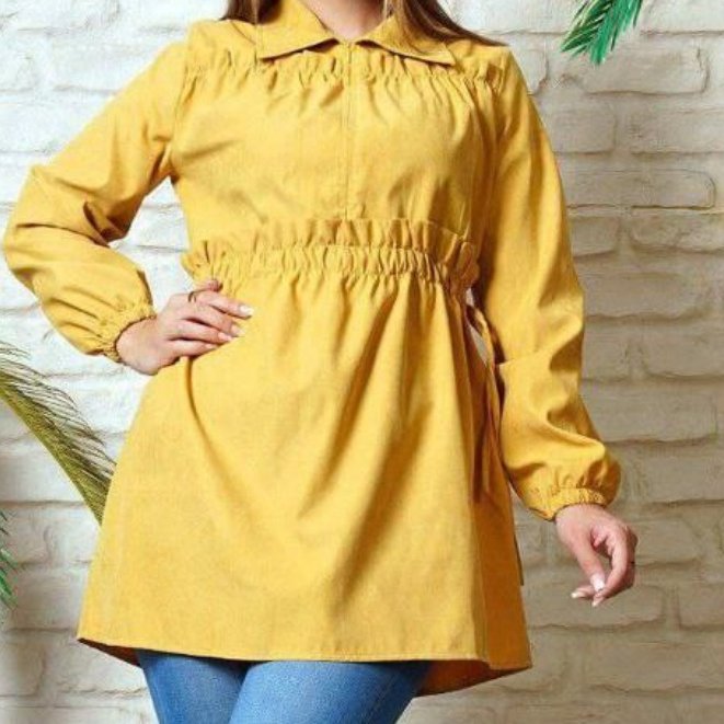 تونیک مانتویی پاییزه جلو زیپ دار کمر بند دار 6 رنگ جذاب تا سایز 46 میخوره
