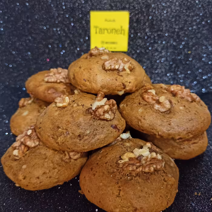 کوکی خرمایی و گردو بدون شکر 10عددی