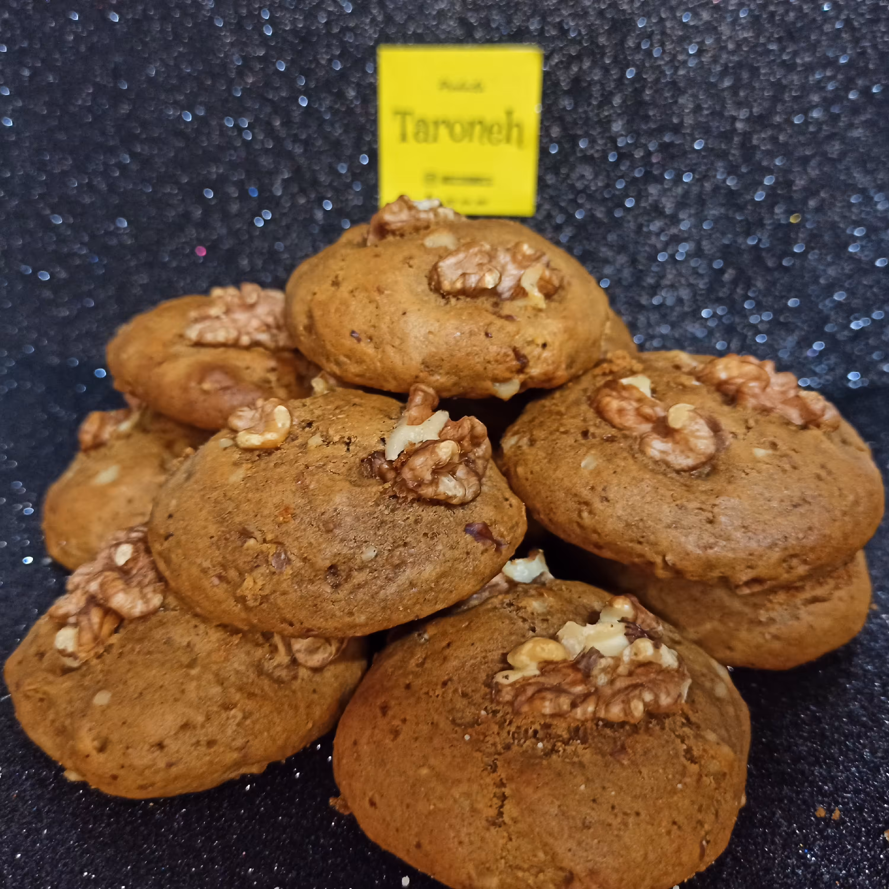 کوکی خرمایی و گردو بدون شکر 10عددی