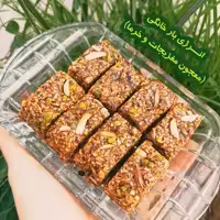انرژی بار خانگی تازه (معجون مغزیجات و خرما) گلپونه ها