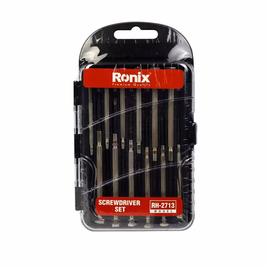 مجموعه 12 عددی پیچ گوشتی ساعتی دسته فلزی RH-2713