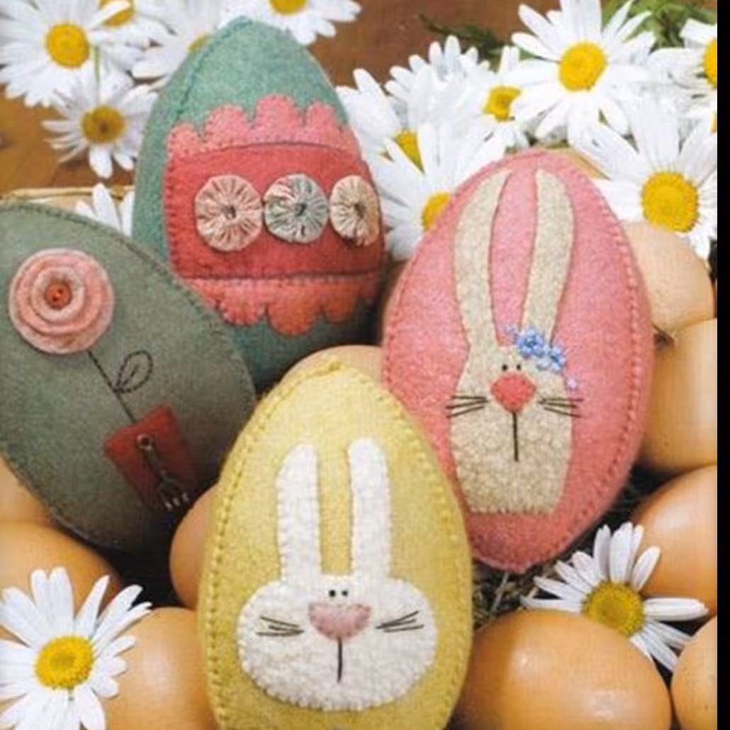 تخم مرغ نمدی  طرح خرگوش بسته دو عددی