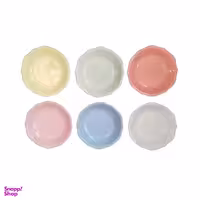 بشقاب خورش خوری مدل رنگین کمان مجموعه 6 عددی