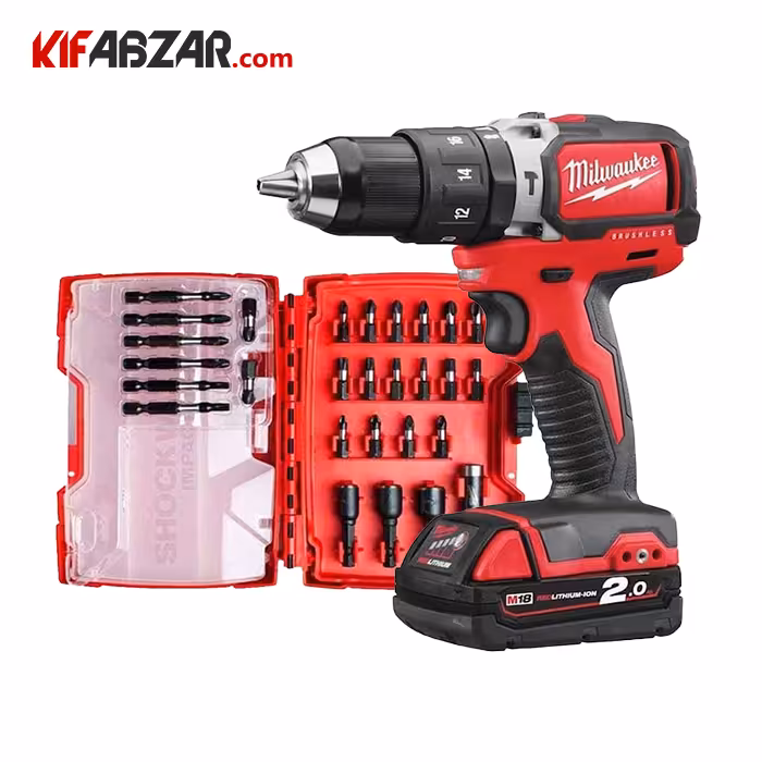 دريل شارژی میلواکی + پک 28 پارچه میلواکی