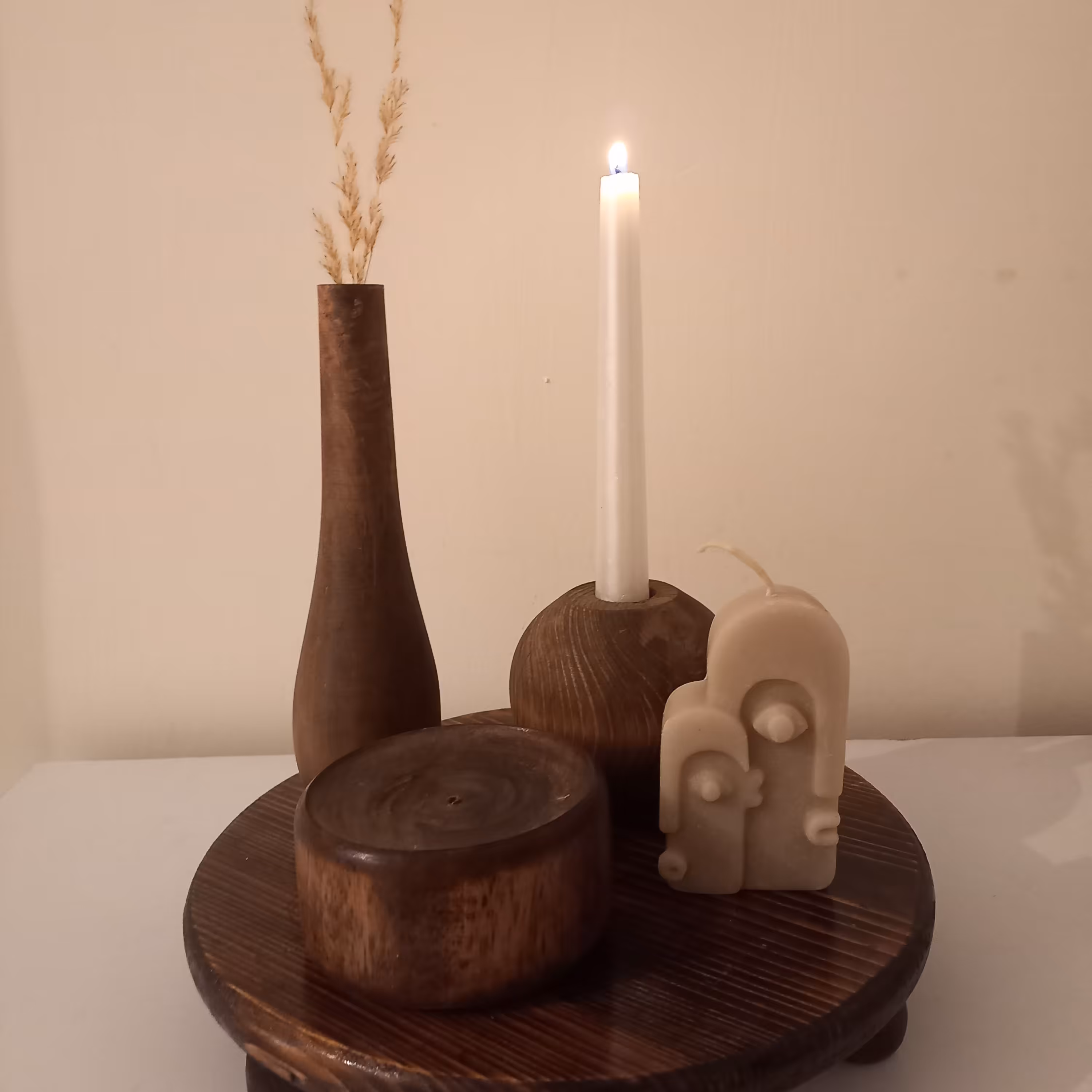 دکوری جاشمعی گلدان جاعودی و رایزر 