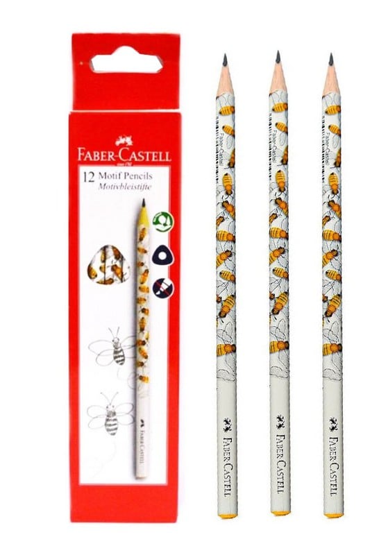 مداد سیاه موتیو زنبور 12 عددی فابرکاستل faber castell