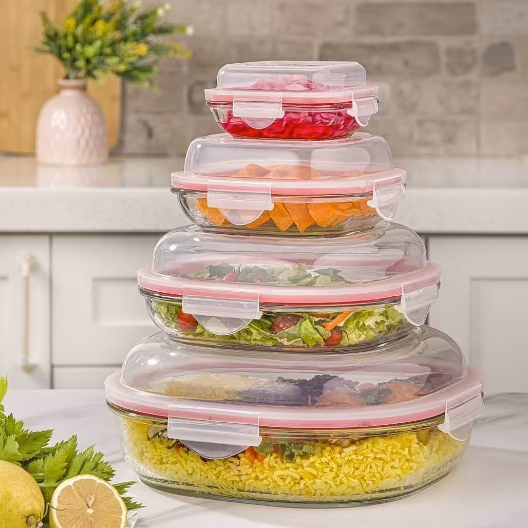 ظروف لیمون 8 پارچه شیشه بسیار با کیفیت 