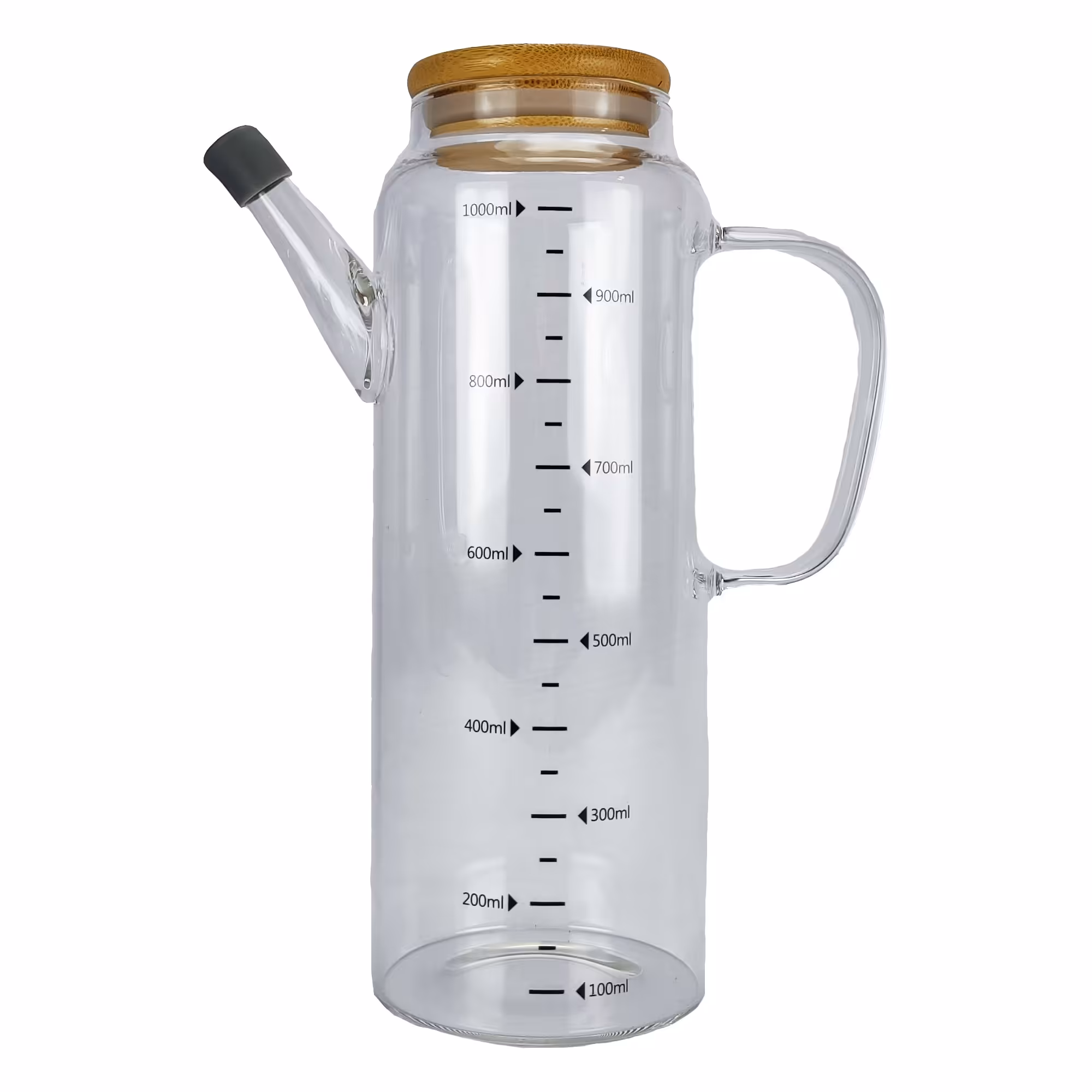 جای روغن ظرف روغن و سرکه و آبلیمو 1000 میلی لیتر بامبو شیشه مدل D8.5 کد 51301039