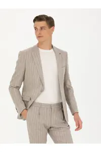 کت نود مردانه SLIM FIT WOOL اورجینال کاشارل Cacharel