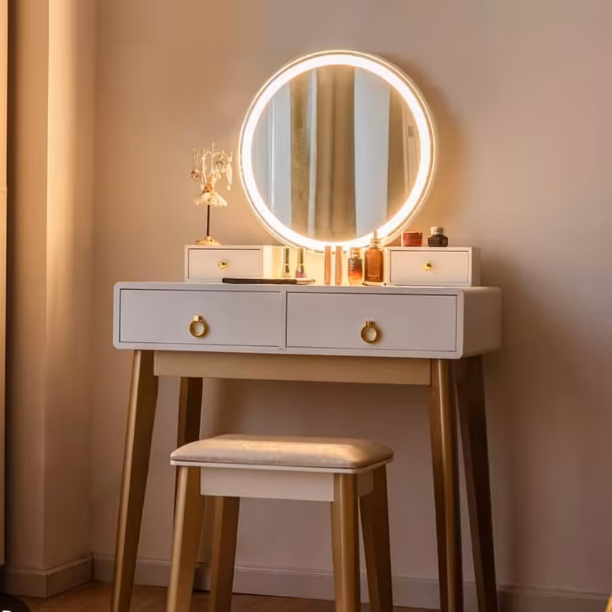 میز آرایشی هایگلاس و چوب روسی 