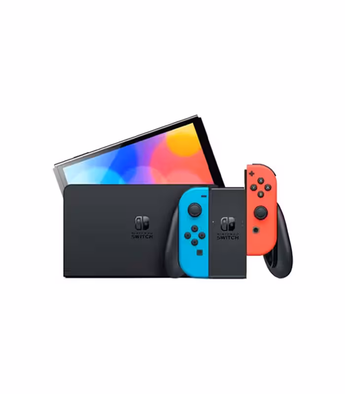 کنسول بازی نینتندو سوییچ مدل OLED با جوی کان قرمز و آبی