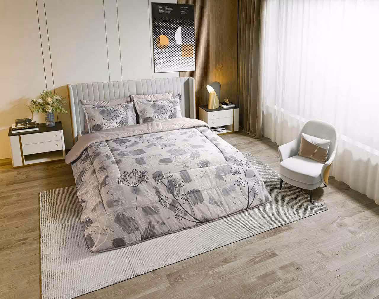 روتختی یک نفره آلوئه ورا لومانا 4تکه طرح Roksan