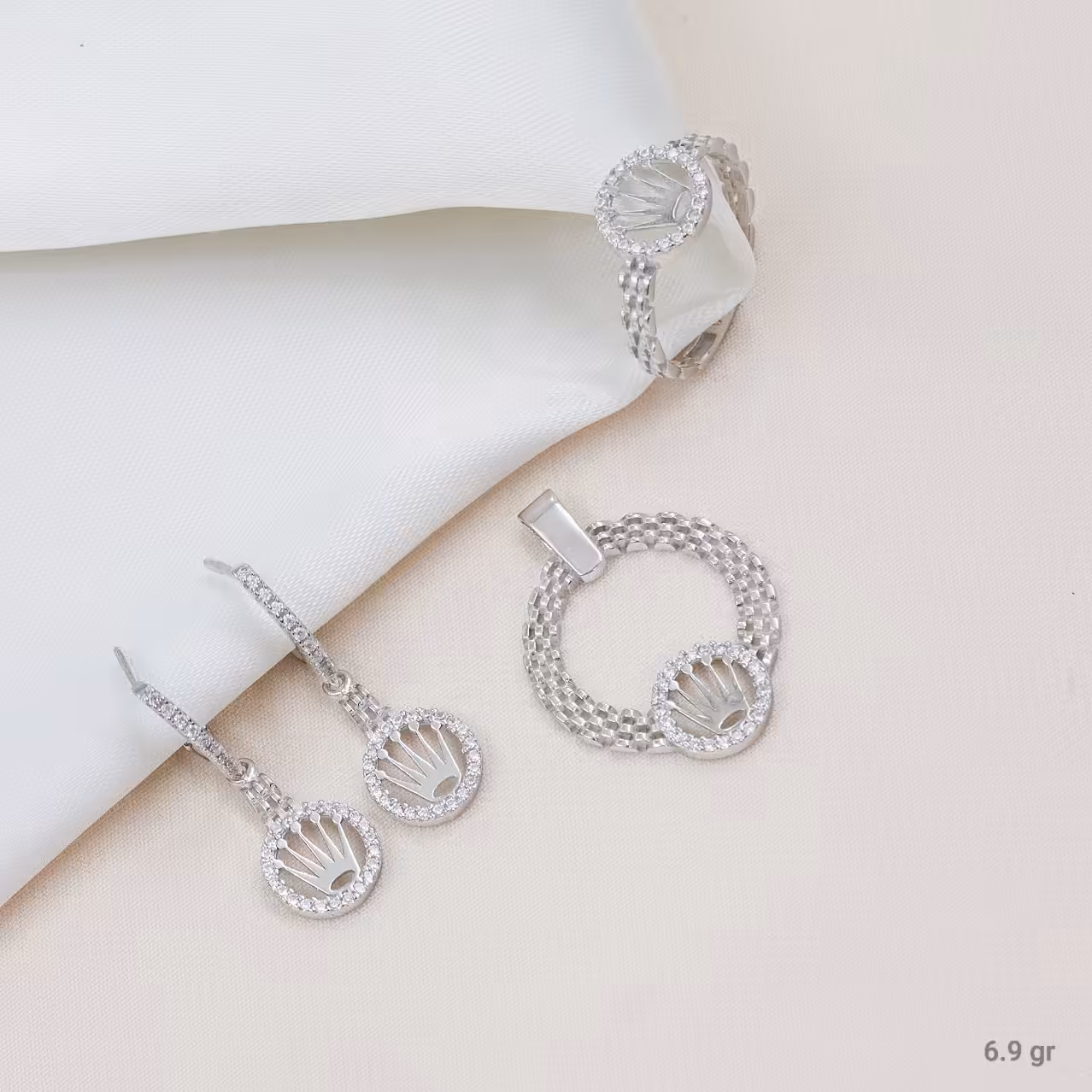 نیم ست  نقره میکرو  کد S-10375-7.5