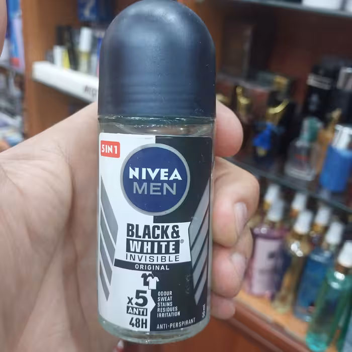 مام رول مردانه ضد تعریق نیوا اصلی دو لیبل شیشه خارجی ساخت آلمان مدل BLAKE WHITE 