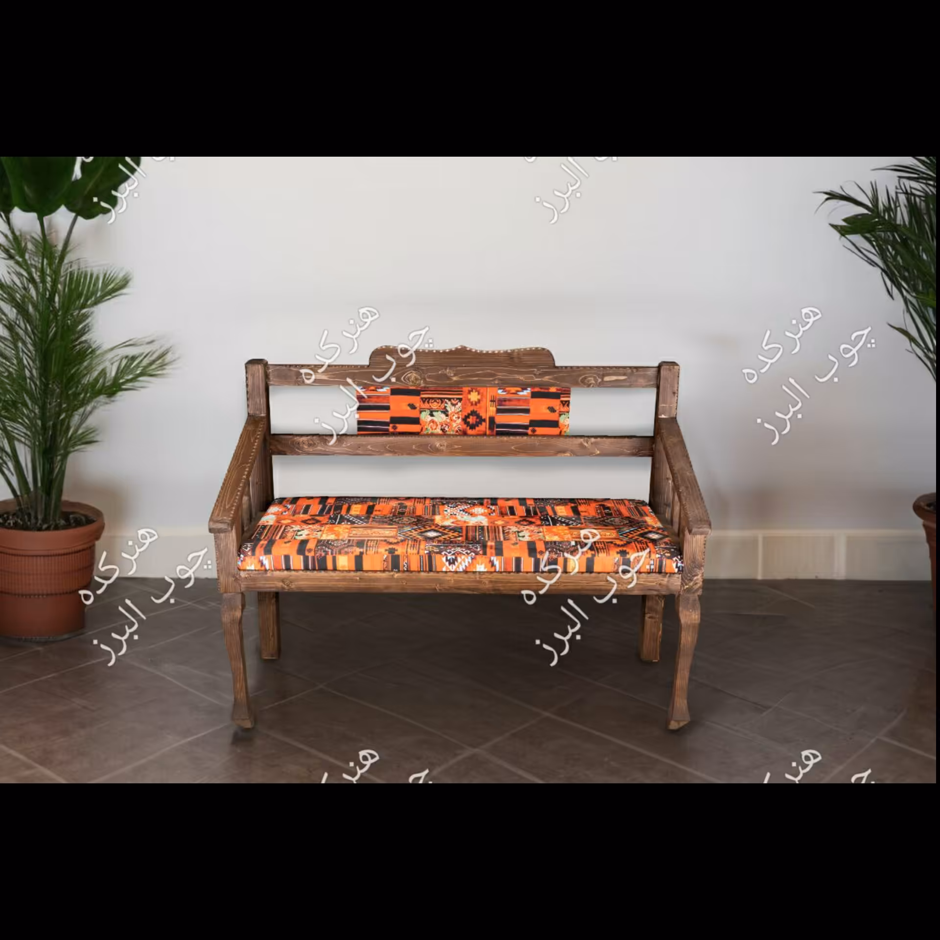 تخت سنتی 2 نفره مدل البرز (دسته دار)
