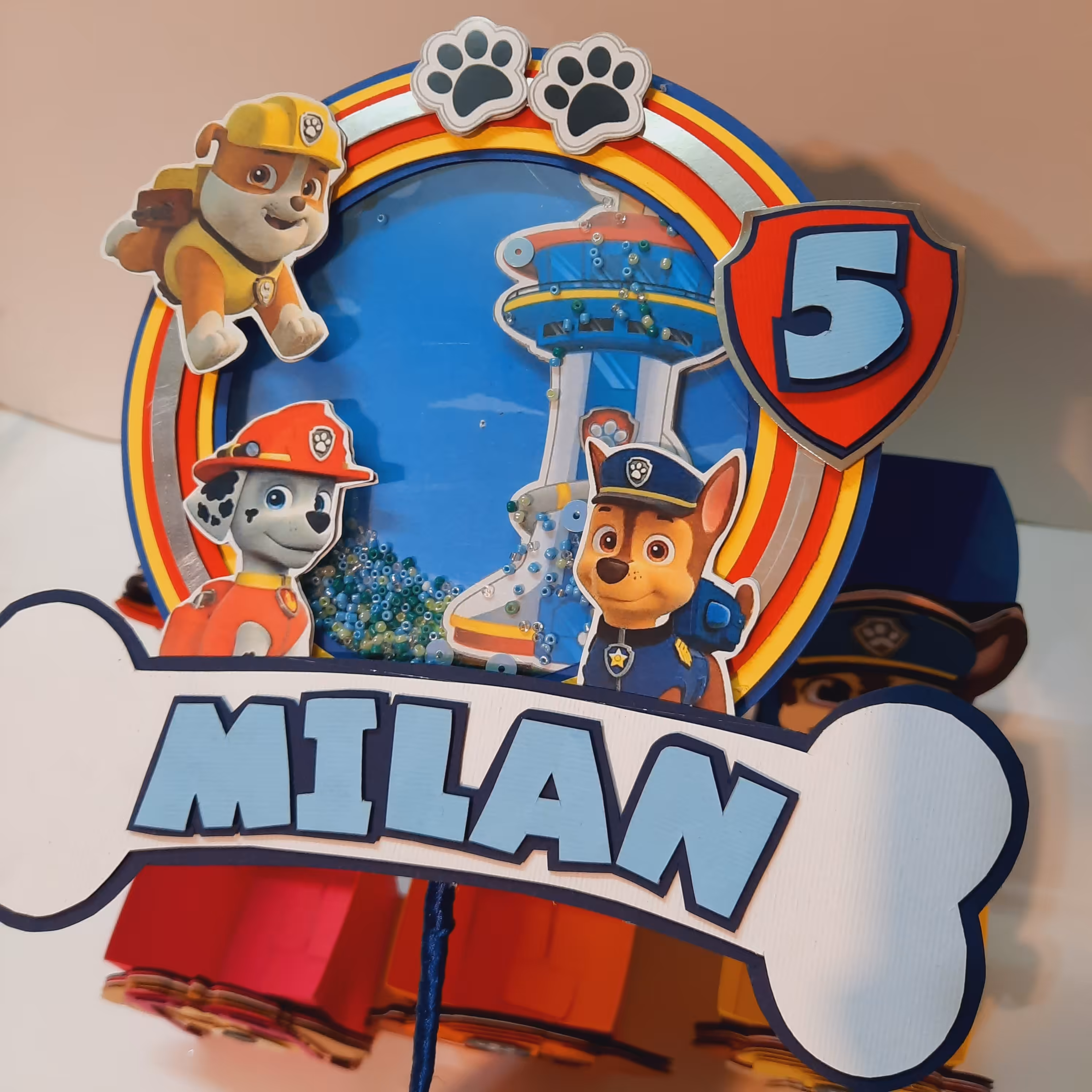 تاپرکیک دستسازه شیکردار تم سگهای نگهبان