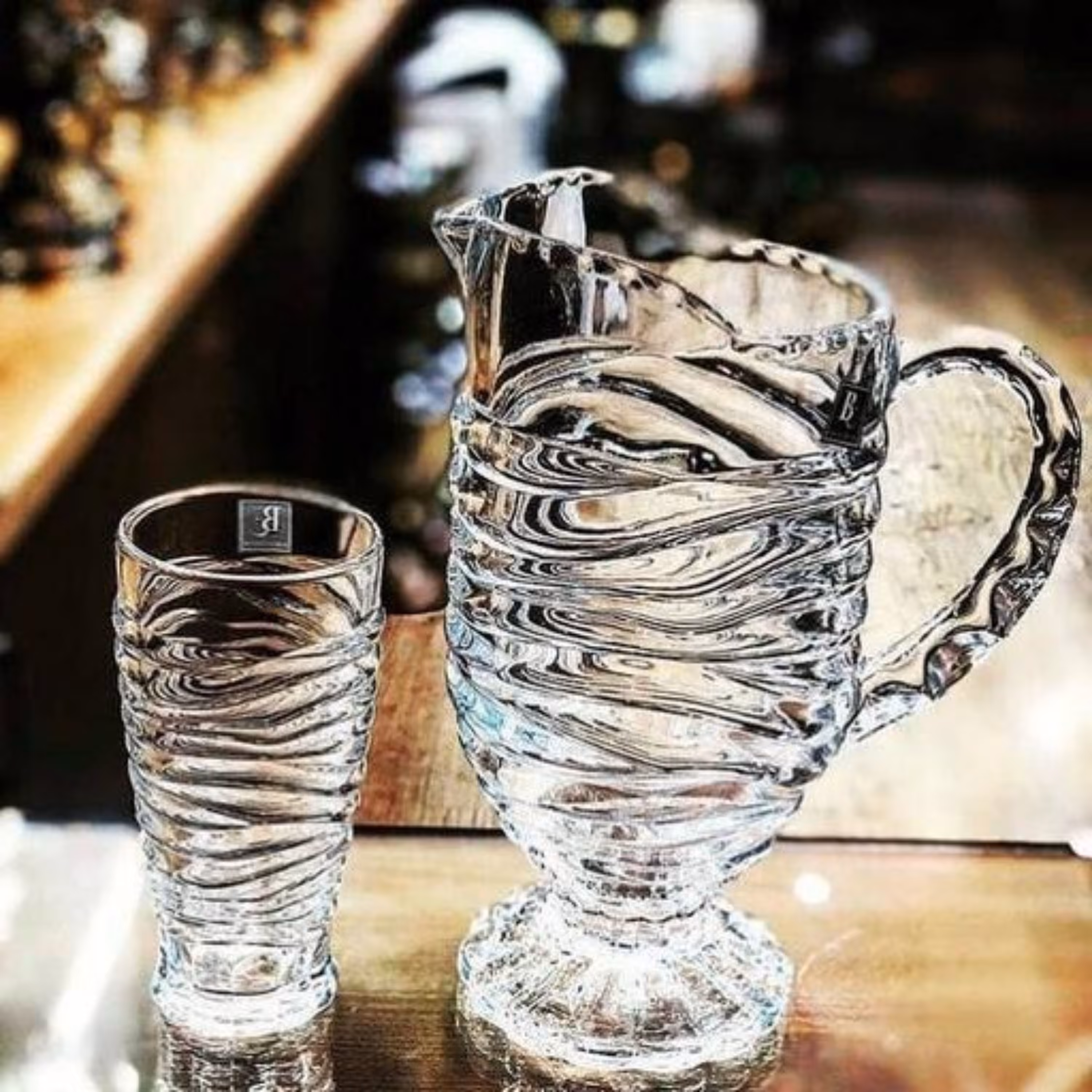 پارچ و لیوان بامبو