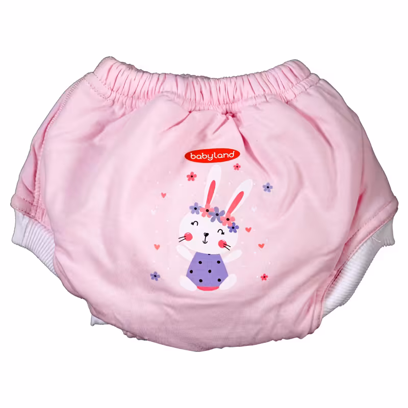 شورت آموزشی بچه دخترانه طرح خرگوش و گل بیبی لند Babyland