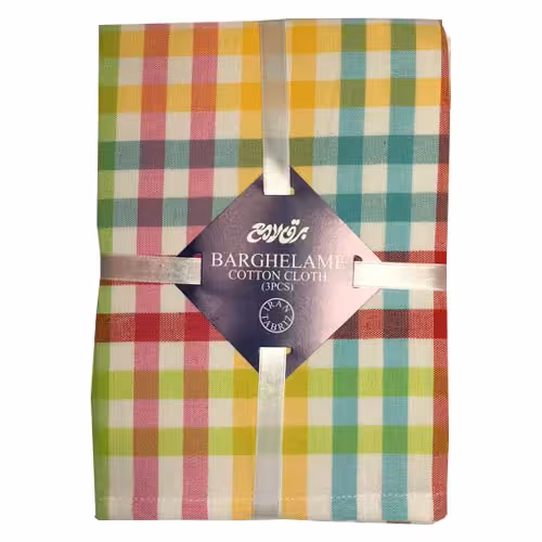 دستمال آشپزخانه برق لامع طرح رنگارنگ مجموعه سه عددی