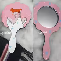 آینه دستی چوبی نقاشی شده