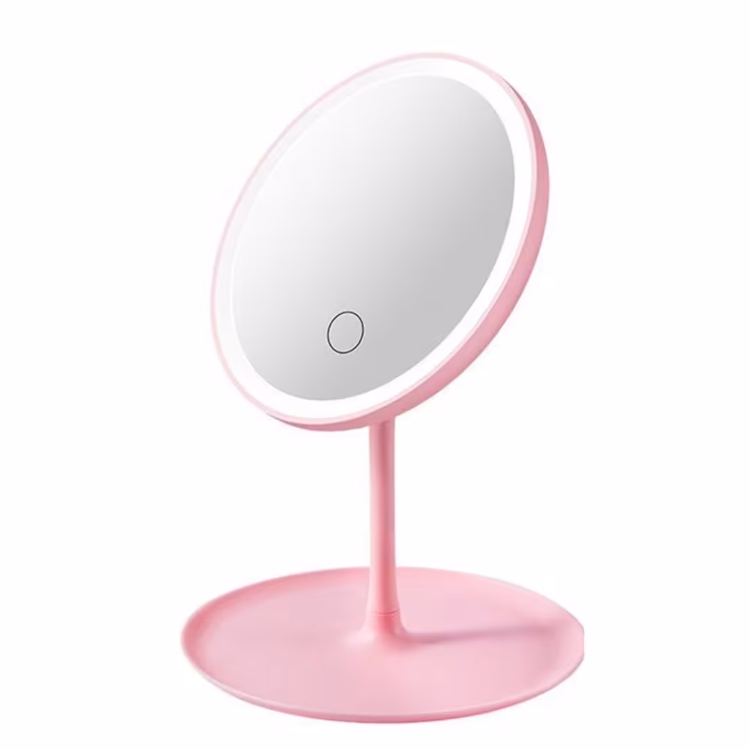 آینه آرایشی رومیزی ال ای داردارای 25 عدد لامپ قابل شارژباتری خور لمسی با قیمت مناسب و کیفیت عالی مناسب هدیه دادن 