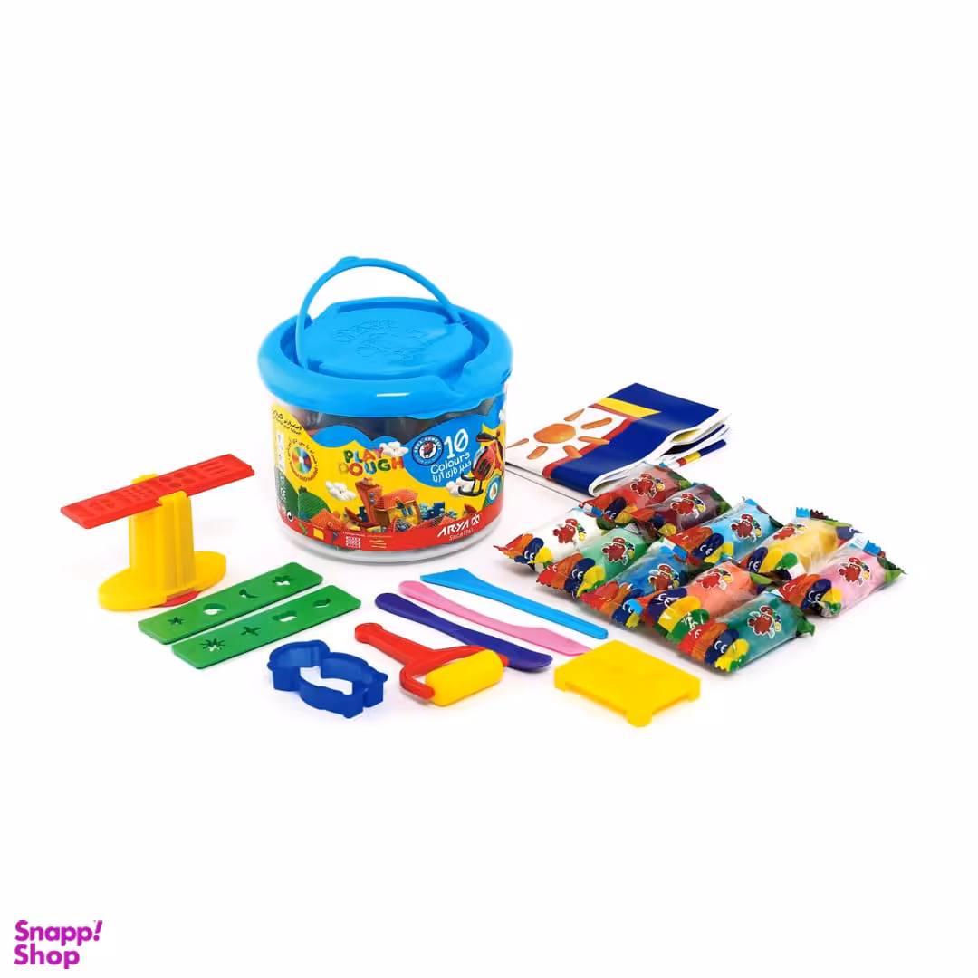 خمیربازی آریا (Arya) مدل سطلی 10 رنگ