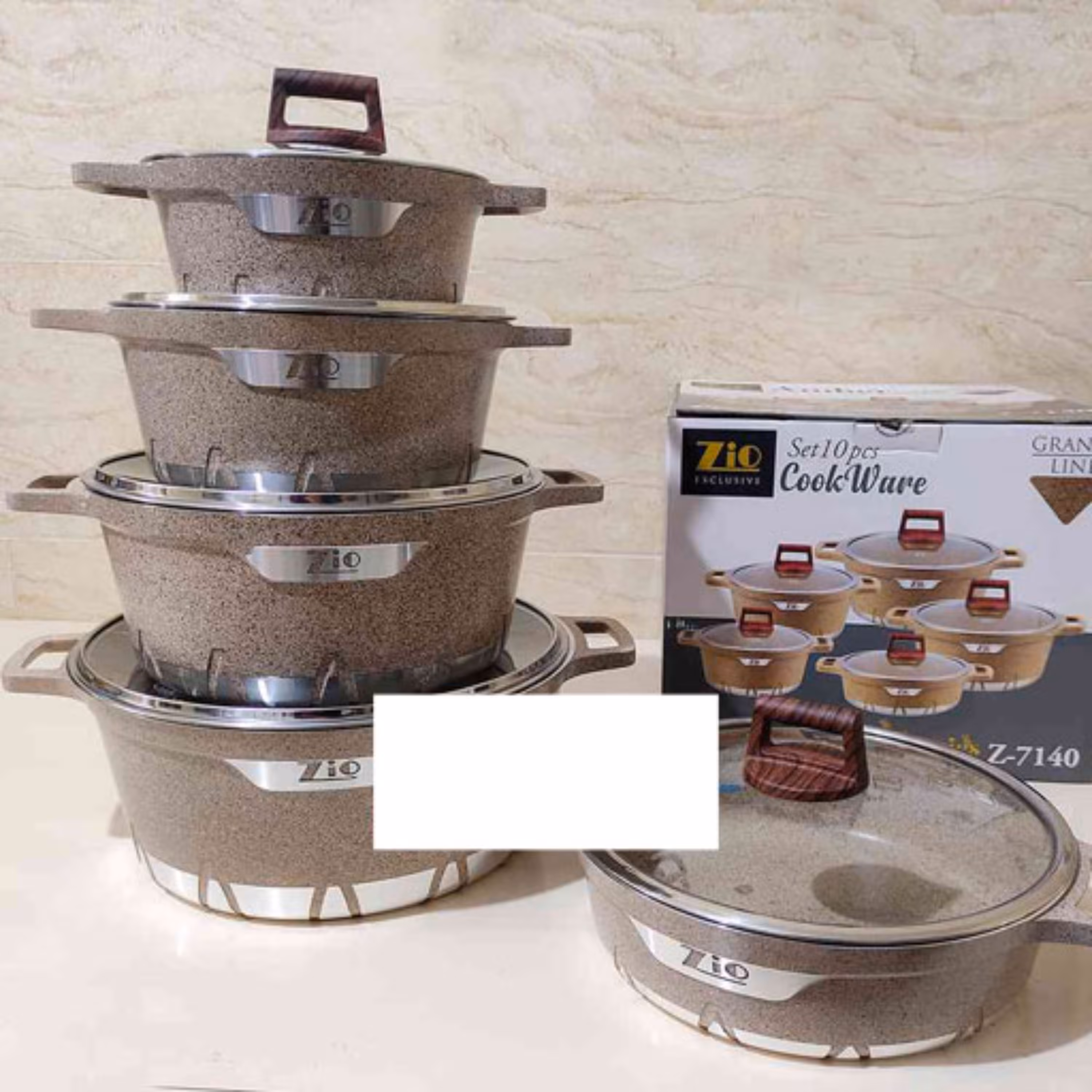 سرویس قابلمه گرانیت زیو طرح آمبر Zio Z-7140(کد rو2وm) 