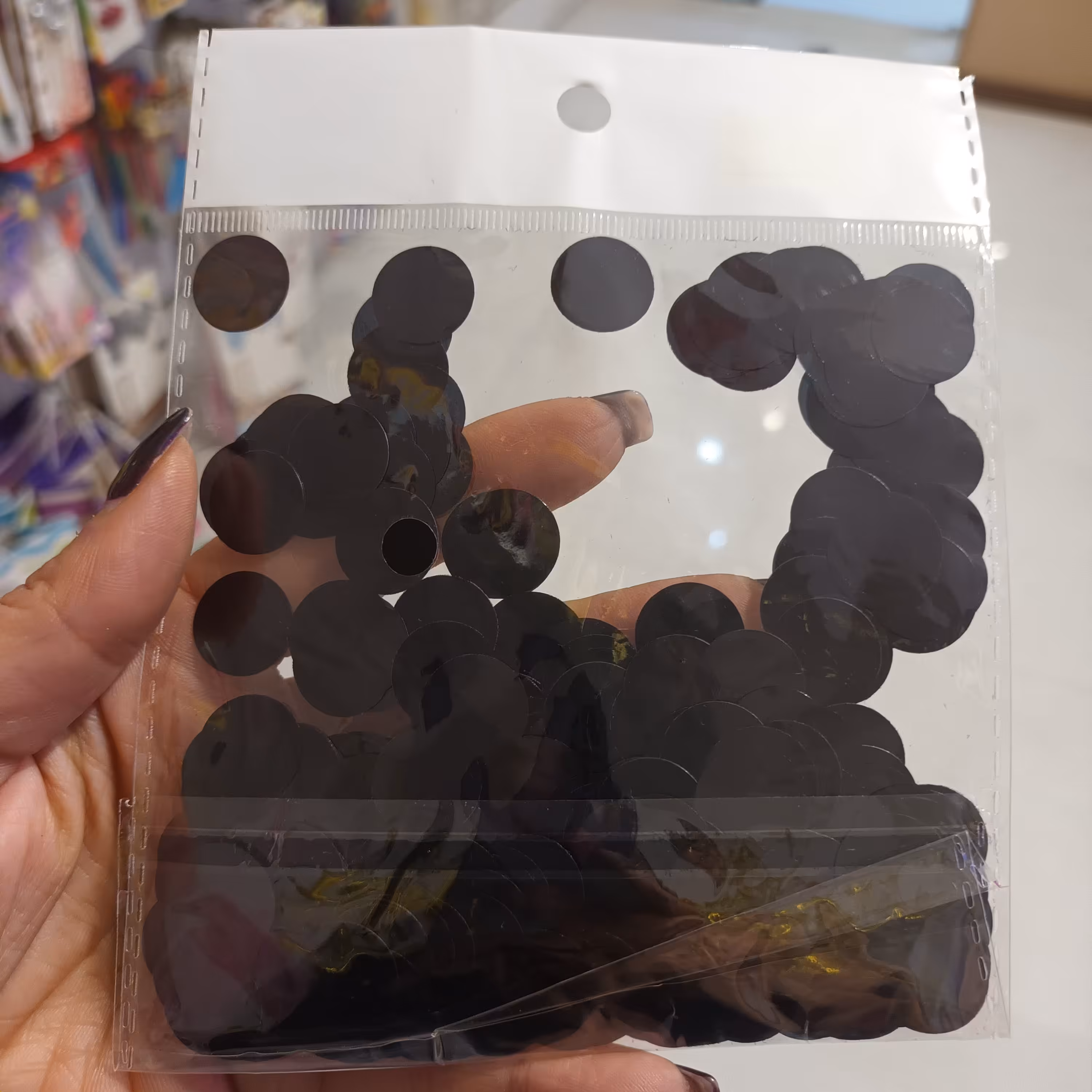 پولک مشکی - پولک بادکنک مشکی