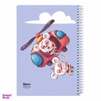 دفتر مدرسه‌ای‌ 40 برگ بی خط وزیری سیمی فانتزی جلد گلاسه الیپون (Elipon) کد 2891299 وزن 300 گرم