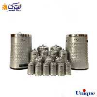 سرویس آشپزخانه 17 پارچه یونیک گلکسی نقره ای استیل UN-4619