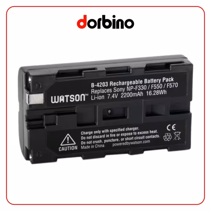باتری سونی Watson NP-F550 Lithium-Ion Battery Pack (7.4V, 2200mAh) - فروشگاه دوربین دوربینو
