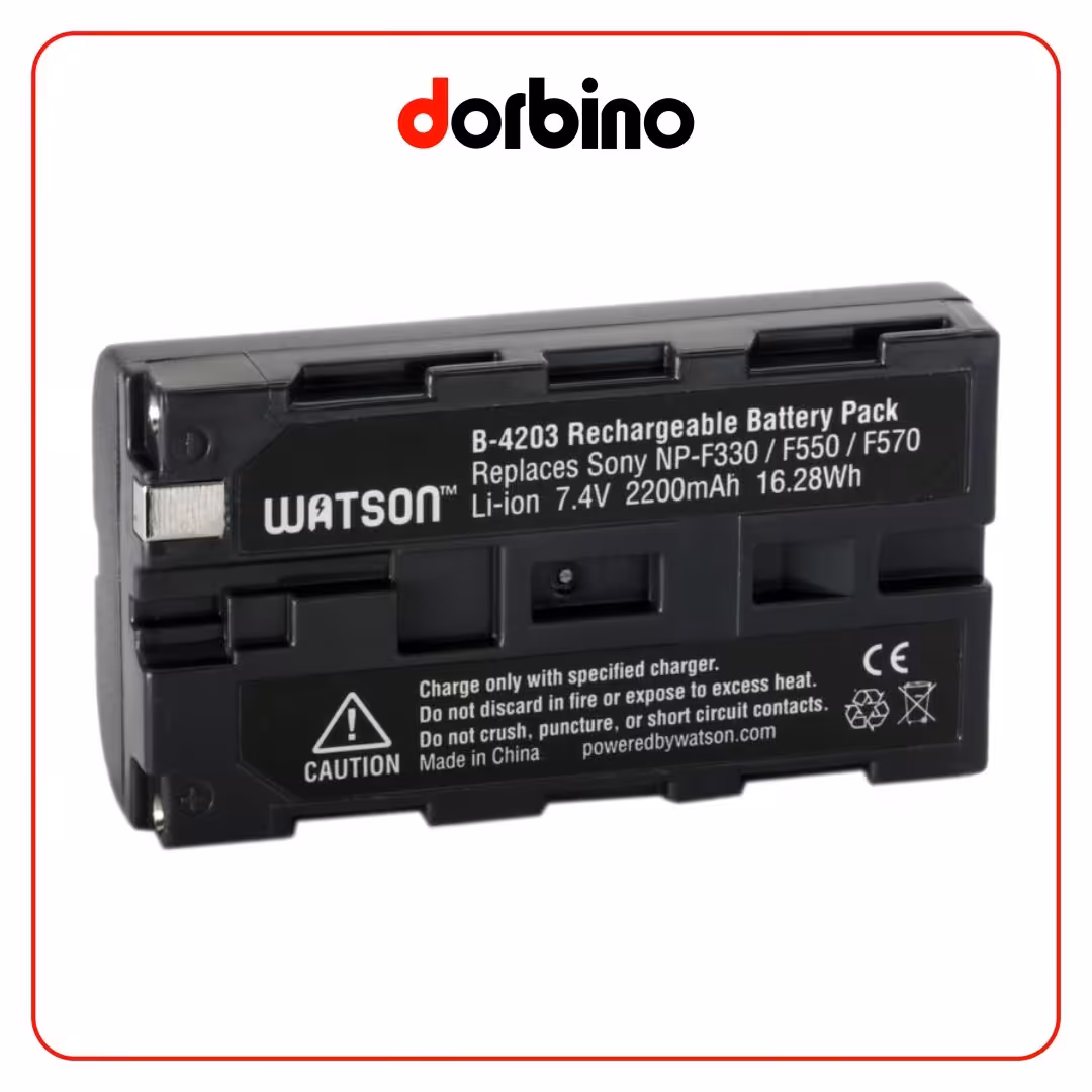 باتری سونی Watson NP-F550 Lithium-Ion Battery Pack (7.4V, 2200mAh) - فروشگاه دوربین دوربینو