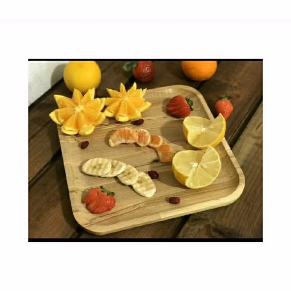 بشقاب چوبی مربع بزرگ