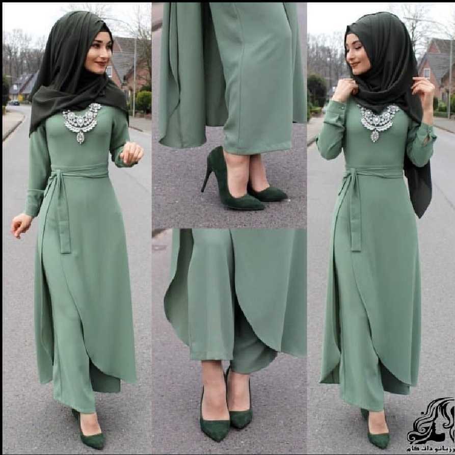 تونیک محجبه زیبا در رنگ بندی دلخواه