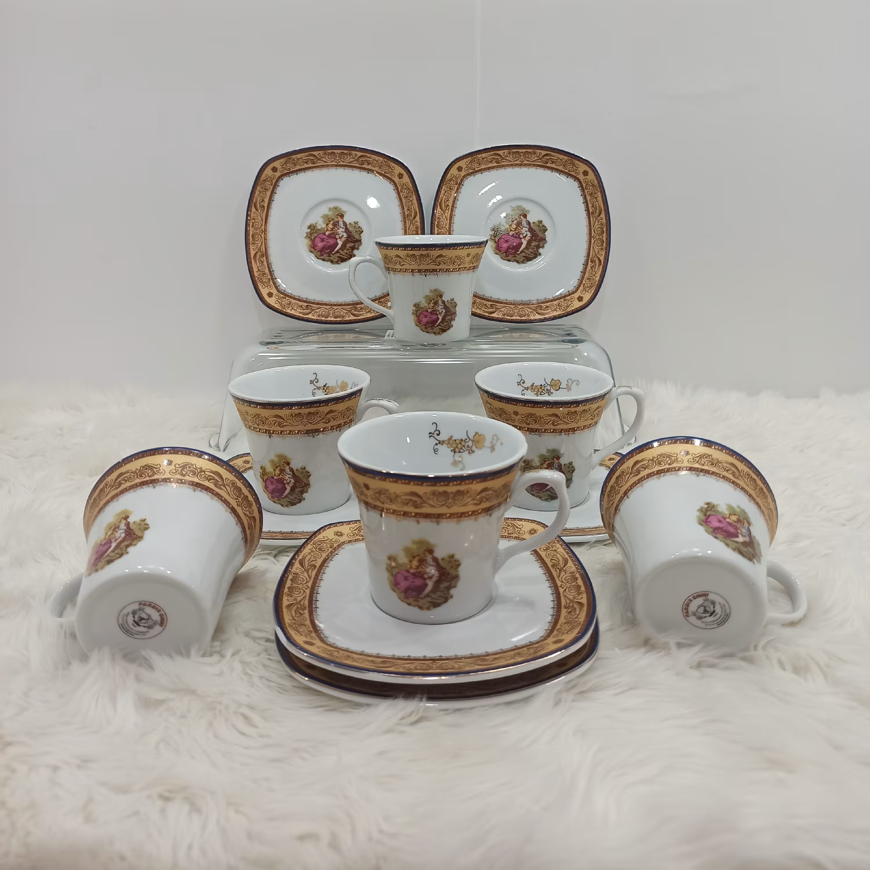 سرویس 12 پارچه چای خوری 4 گوش لمونژ